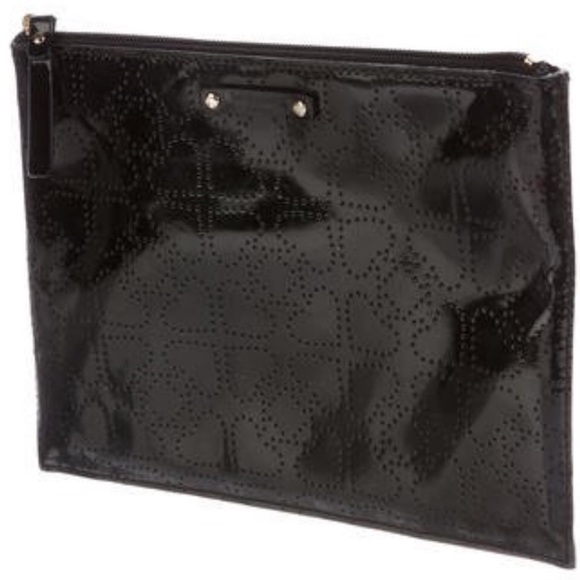*NWT* Kate spade metro spade black leather clutch - Picture 8 of 8
